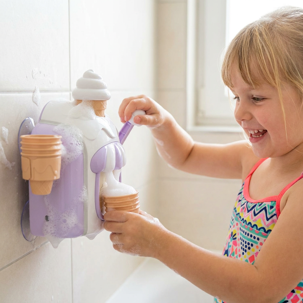 Eis Maschine Baby Badespielzeug mit Seifenblasen