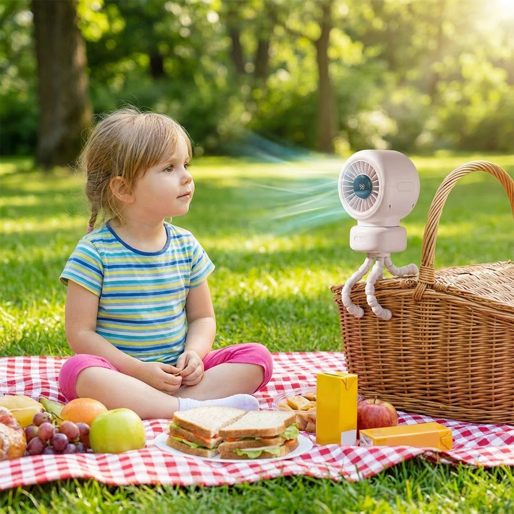 Tragbarer Clip Ventilator für Kinderwagen Bett und Alltag
