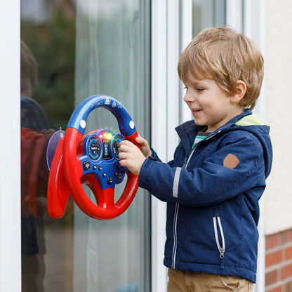 Kinder Beifahrer Lenkrad Spielzeug mit Saugnapf Lichtern und Sounds