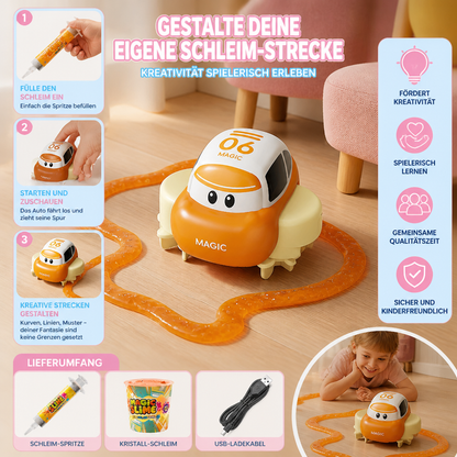 Magisches Slime-Rennbahn-Set – DIY-Abenteuer mit Elektroautos
