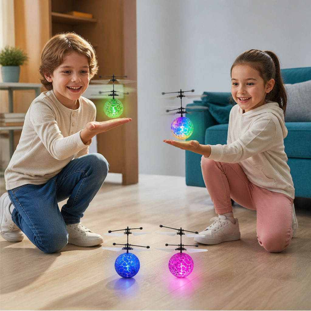 Handgesteuerter fliegender LED-Ball-Drohne für Kinder
