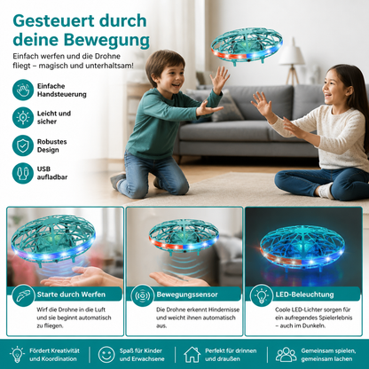 Bewegungsgesteuerte LED-UFO-Flugdrohne