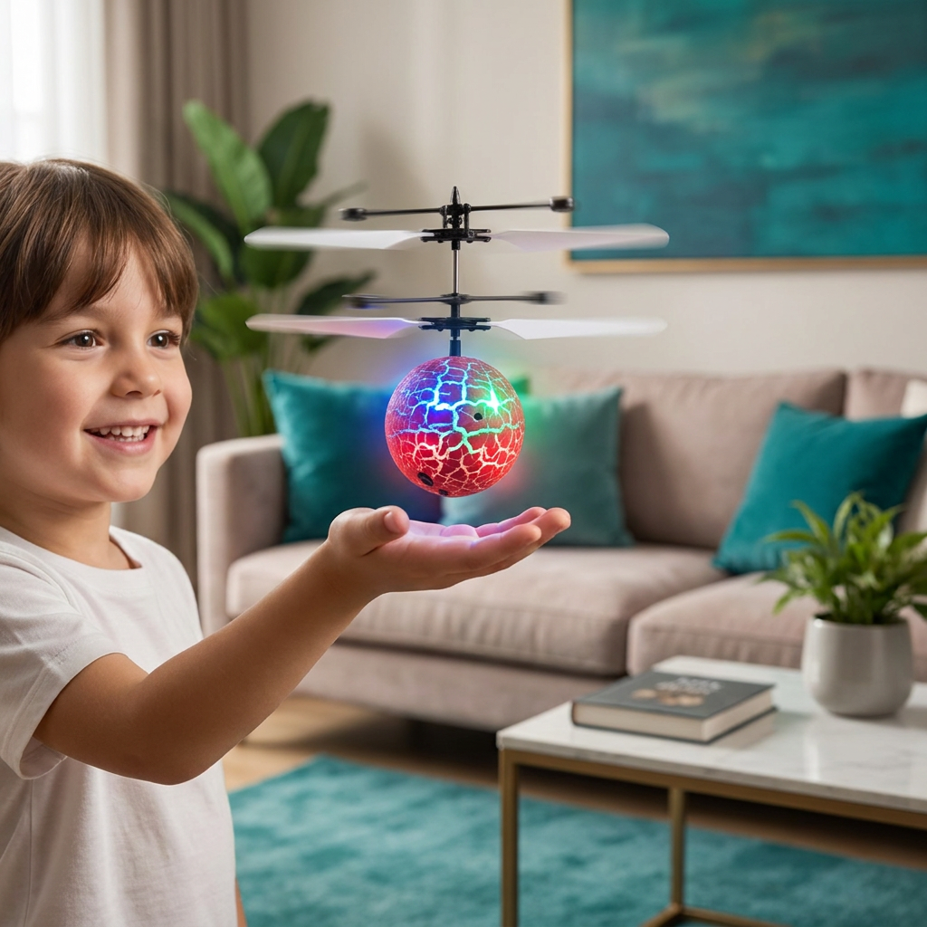 Handgesteuerter fliegender LED-Ball-Drohne für Kinder