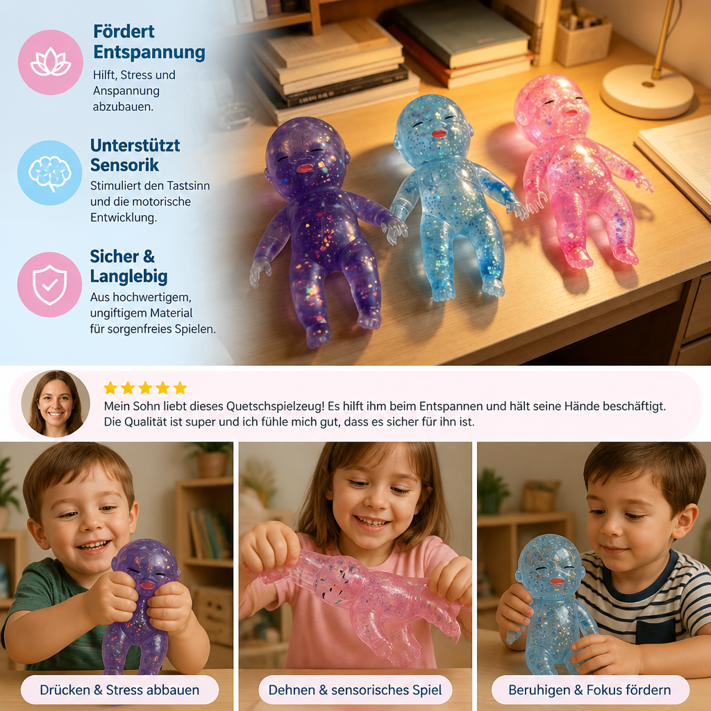 Beruhigendes Anti-Stress-Quetschspielzeug für Babys