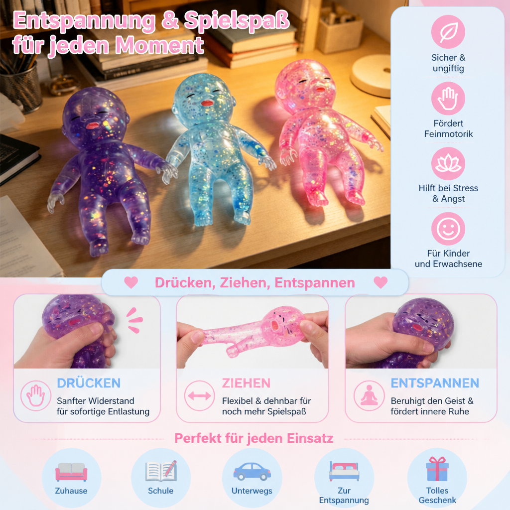 Beruhigendes Anti-Stress-Quetschspielzeug für Babys