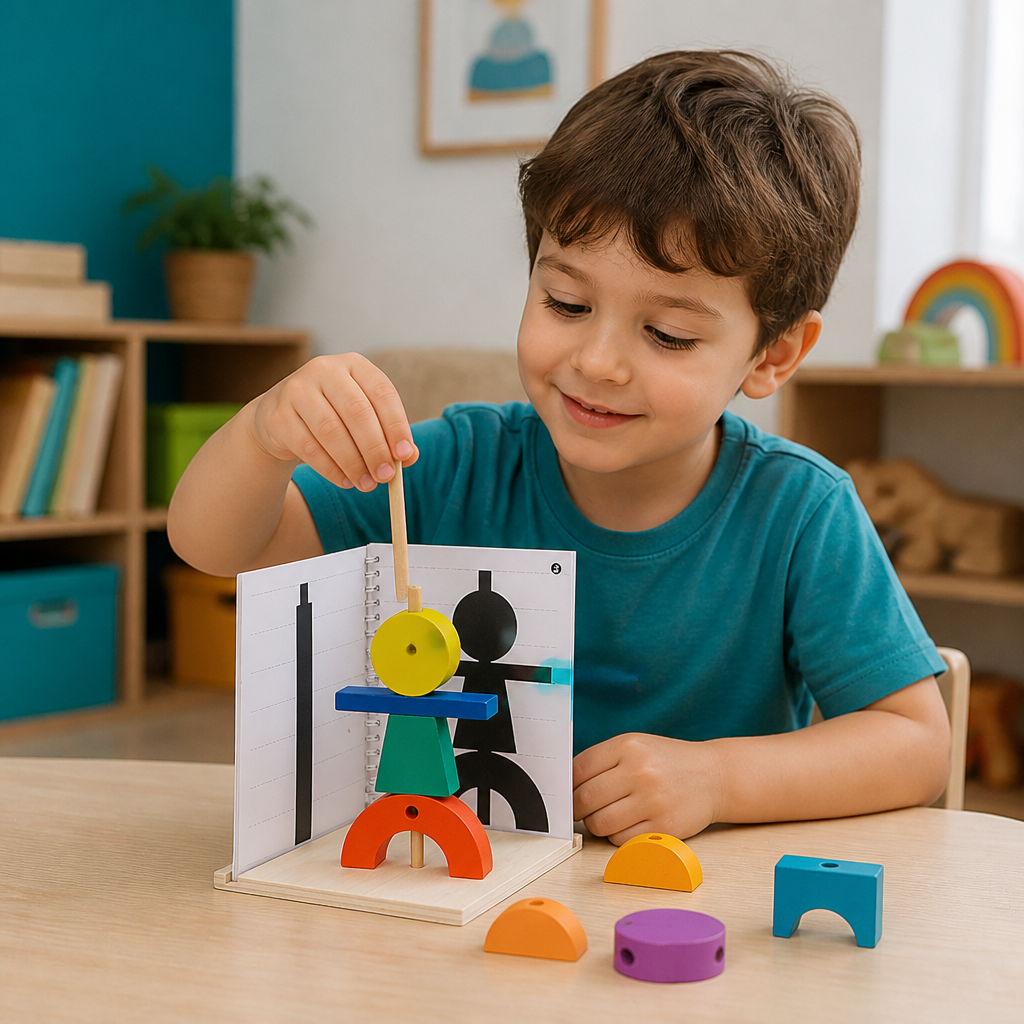 Holz 3D-Schatten-Matching- & Raumdenken-Puzzle für Kinder