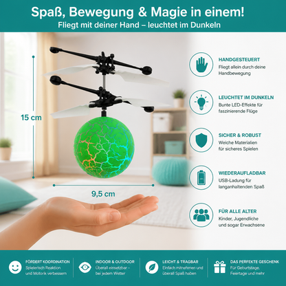 Handgesteuerter fliegender LED-Ball-Drohne für Kinder