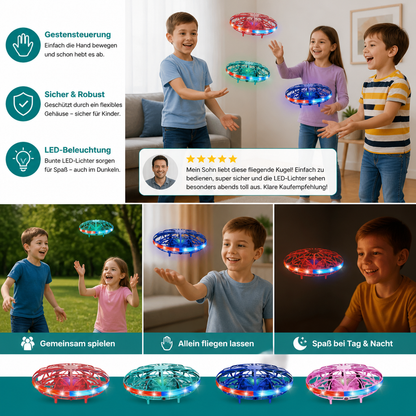 Bewegungsgesteuerte LED-UFO-Flugdrohne