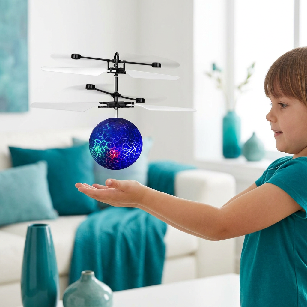 Handgesteuerter fliegender LED-Ball-Drohne für Kinder