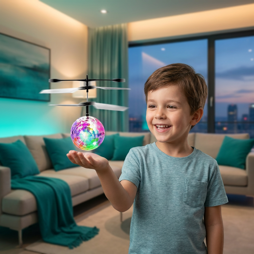 Handgesteuerter fliegender LED-Ball-Drohne für Kinder