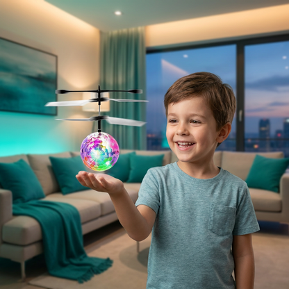 Handgesteuerter fliegender LED-Ball-Drohne für Kinder