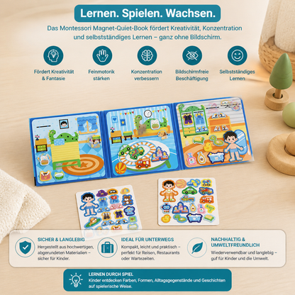 Montessori Magnet-Quiet-Book – Kreatives Ankleide- & Szenenspiel