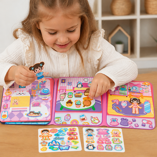 Montessori Magnet-Quiet-Book – Kreatives Ankleide- & Szenenspiel