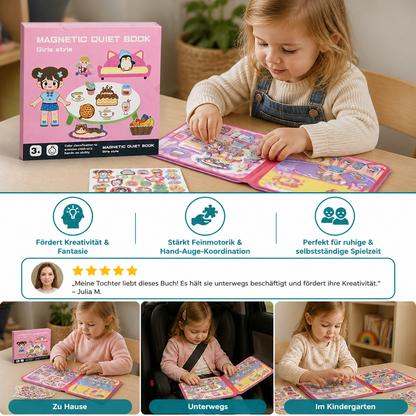 Montessori Magnet-Quiet-Book – Kreatives Ankleide- & Szenenspiel