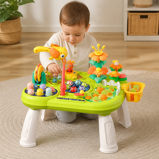 Kinder Multifunktionaler Spieltisch mit Vielen Spielstationen