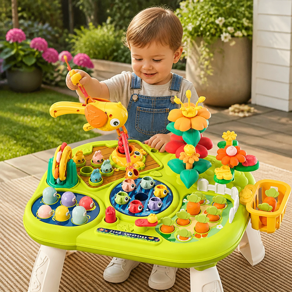 Kinder Multifunktionaler Spieltisch mit Vielen Spielstationen