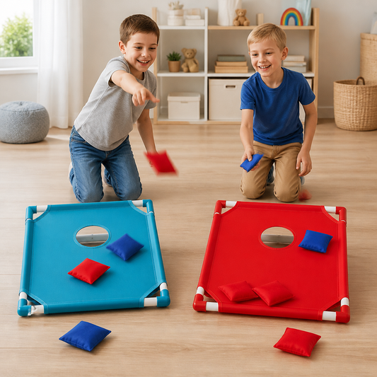 Zweifarbiges Bean-Bag-Wurfspiel für drinnen & draußen