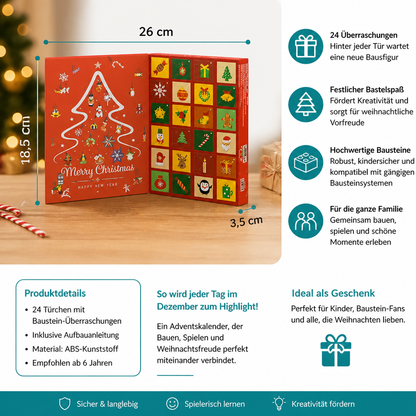 Weihnachtsschmuck-Baustein-Adventskalender