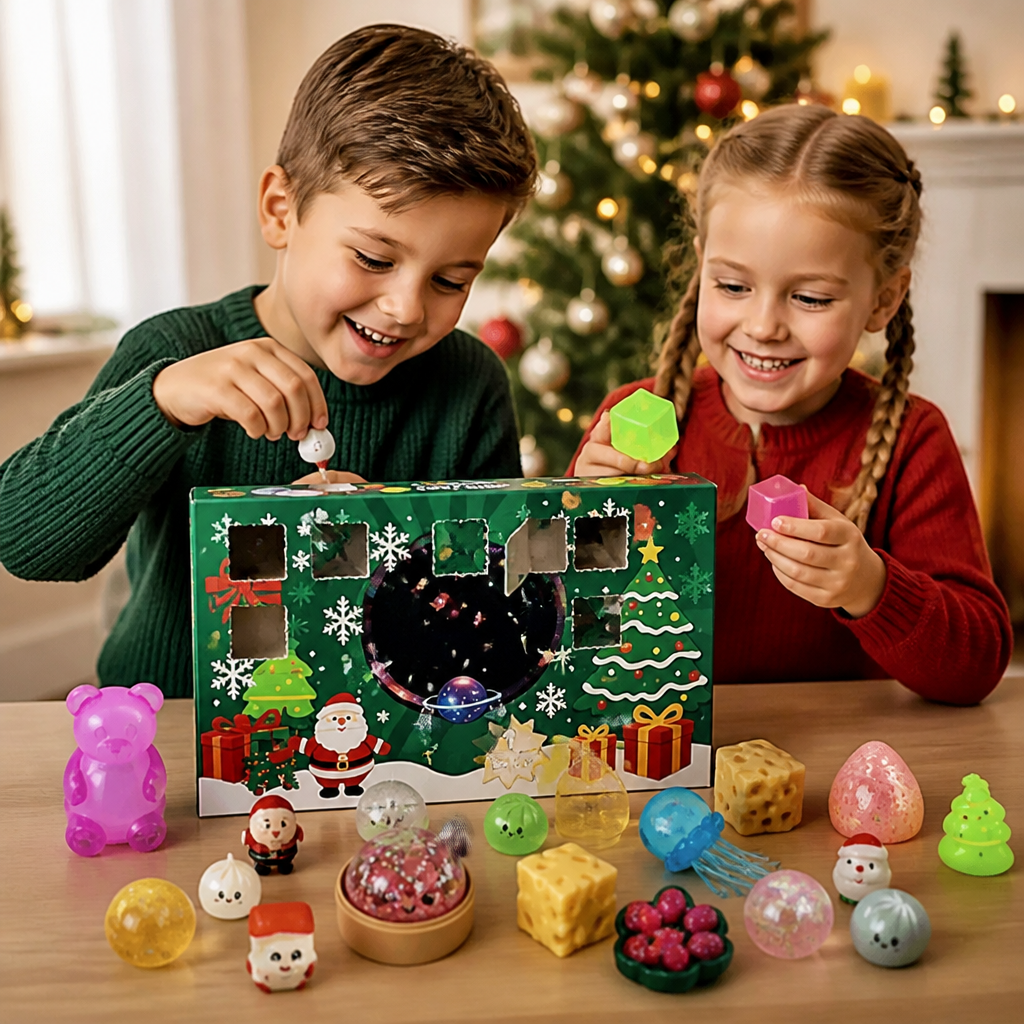 Weihnachts-Squishy-Adventskalender für Kinder