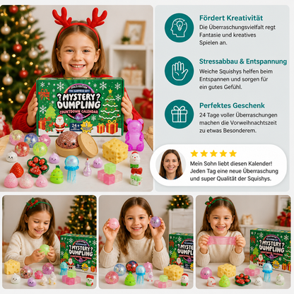 Weihnachts-Squishy-Adventskalender für Kinder
