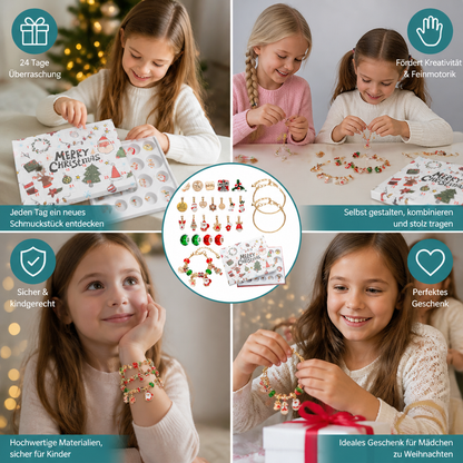 24-Tage-Weihnachtsarmband-Adventskalender – DIY-Schmuckset für Mädchen