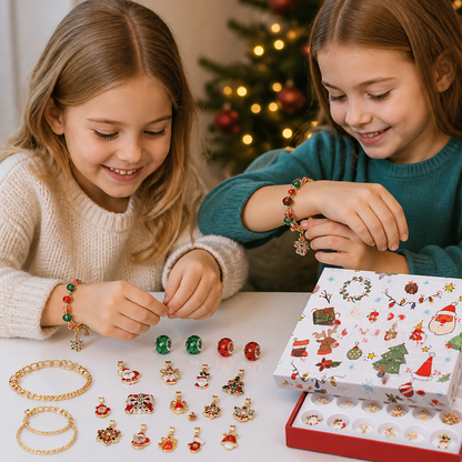 24-Tage-Weihnachtsarmband-Adventskalender – DIY-Schmuckset für Mädchen