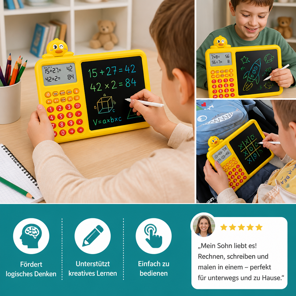 Interaktives Mathe-Zeichen- & Lösch-Lernset für Kinder