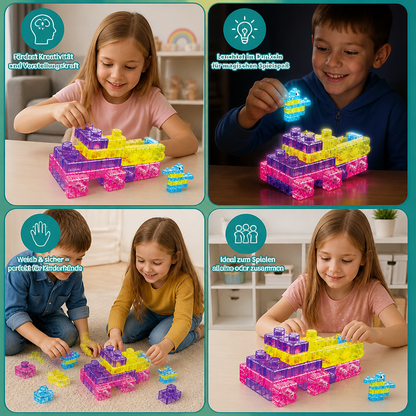 Im Dunkeln leuchtende Squishy-Gelee-Bausteine für Kinder – Sicher & weich