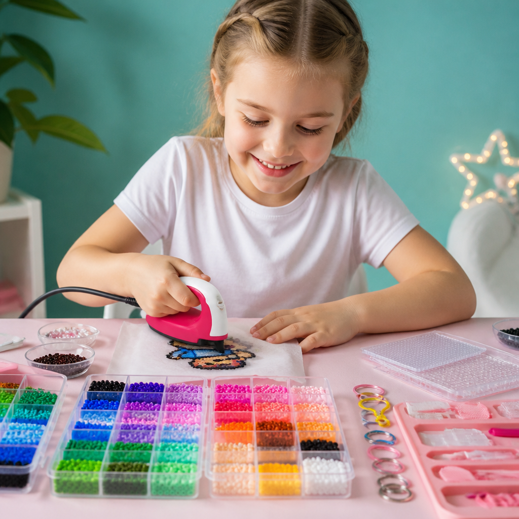 Premium-Bügelperlen-Set mit Bastelwerkzeugen – DIY-Kunst- & Bastelset