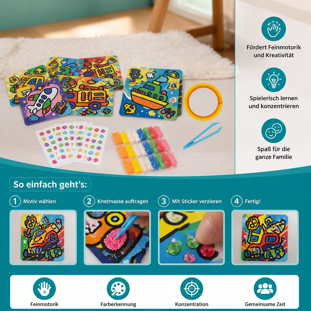 DIY-Knet-Sticker-Bastelset für Kinder