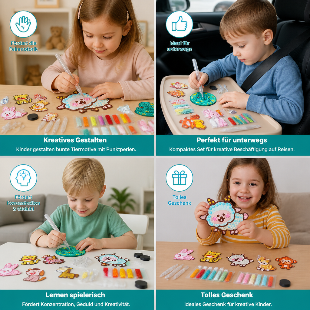 DIY-Punktperlen-Sticker-Bastelset für Kinder