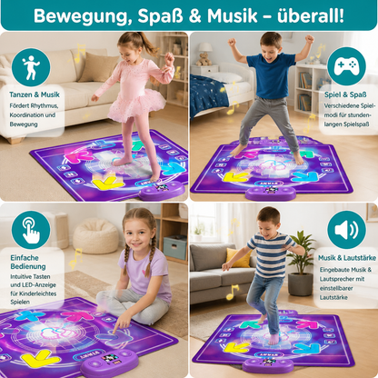 Interaktive musikalische Tanzmatte mit LED-Lichtern für Kinder