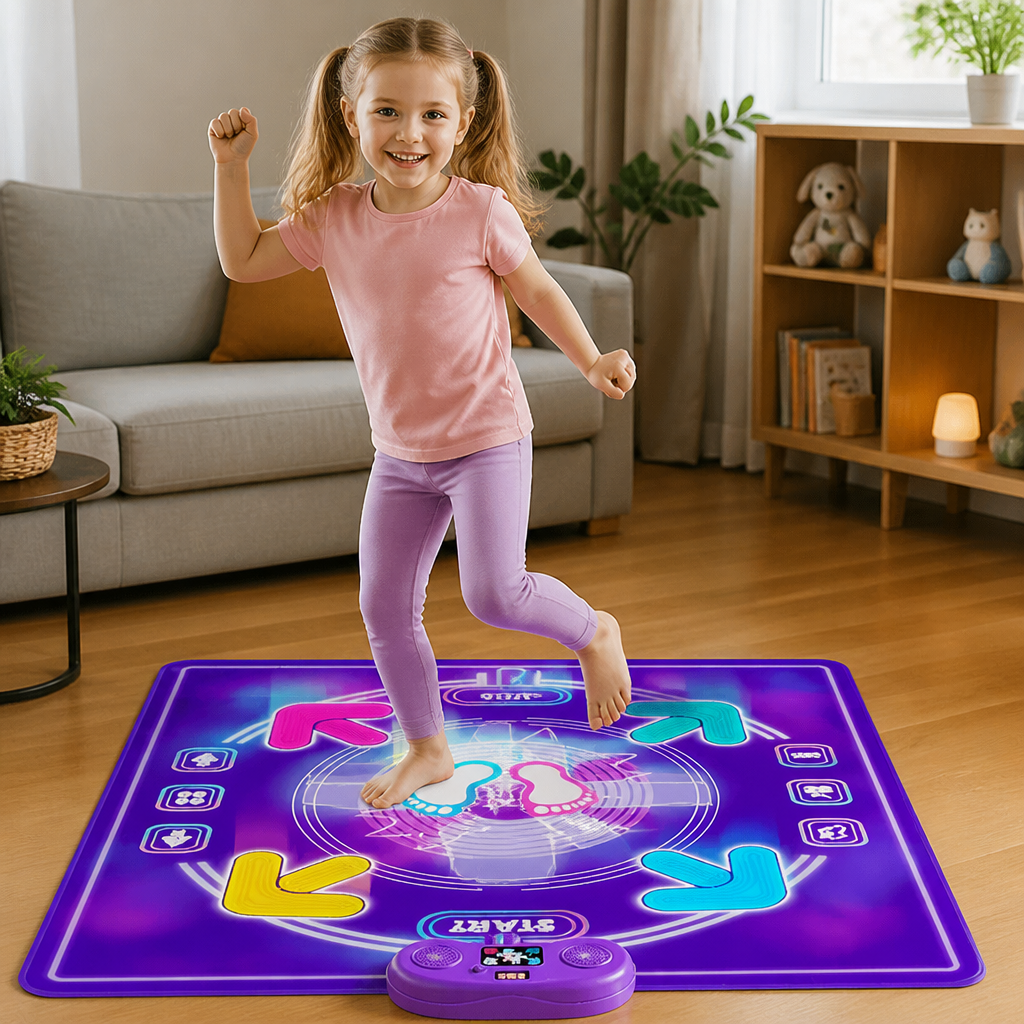 Interaktive musikalische Tanzmatte mit LED-Lichtern für Kinder
