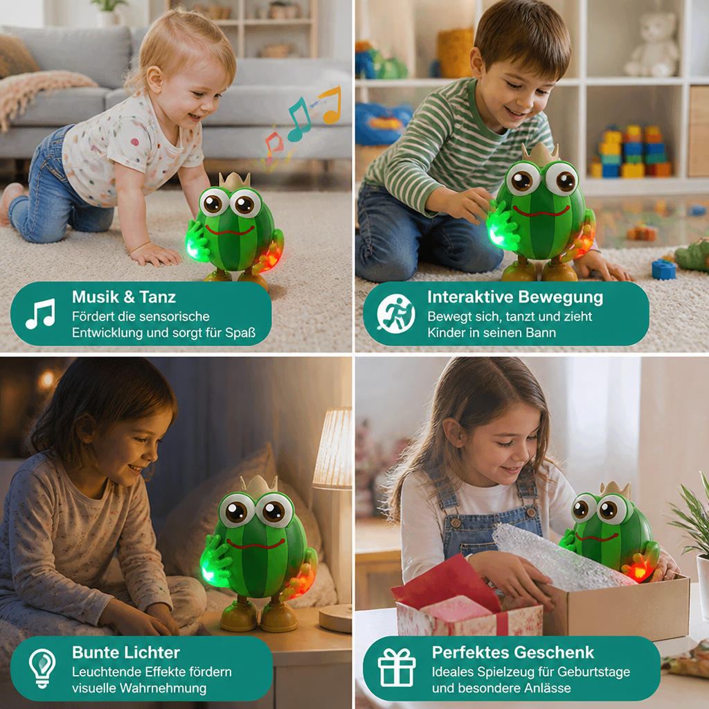 Tanzendes Wassermelonen-Bauchlage-Spielzeug mit Licht & Musik
