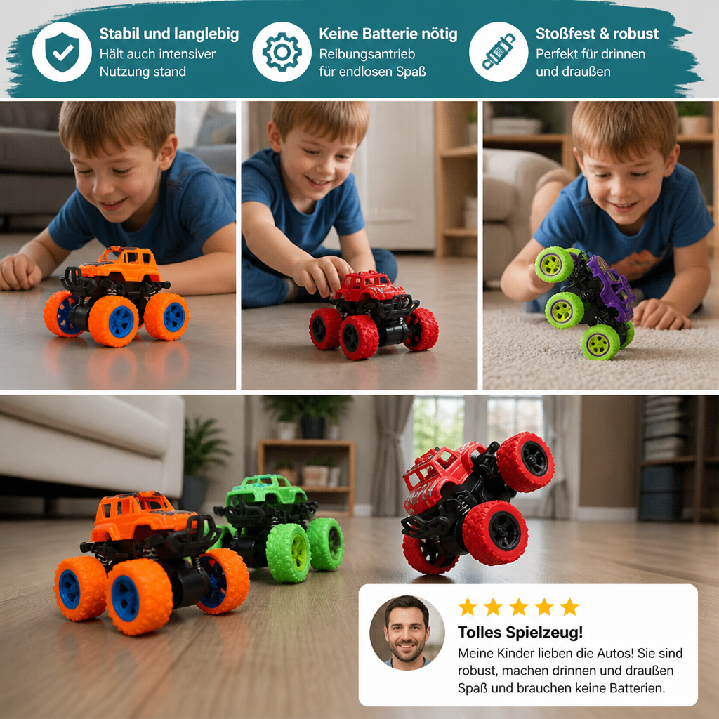 Reibungsbetriebenes Monstertruck-Stuntauto für Kinder