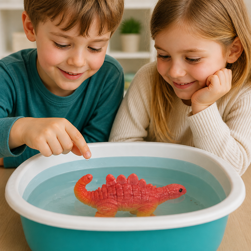 Pädagogisches Dinosaurier-Schlüpfei zum Wachsen im Wasser für Kinder