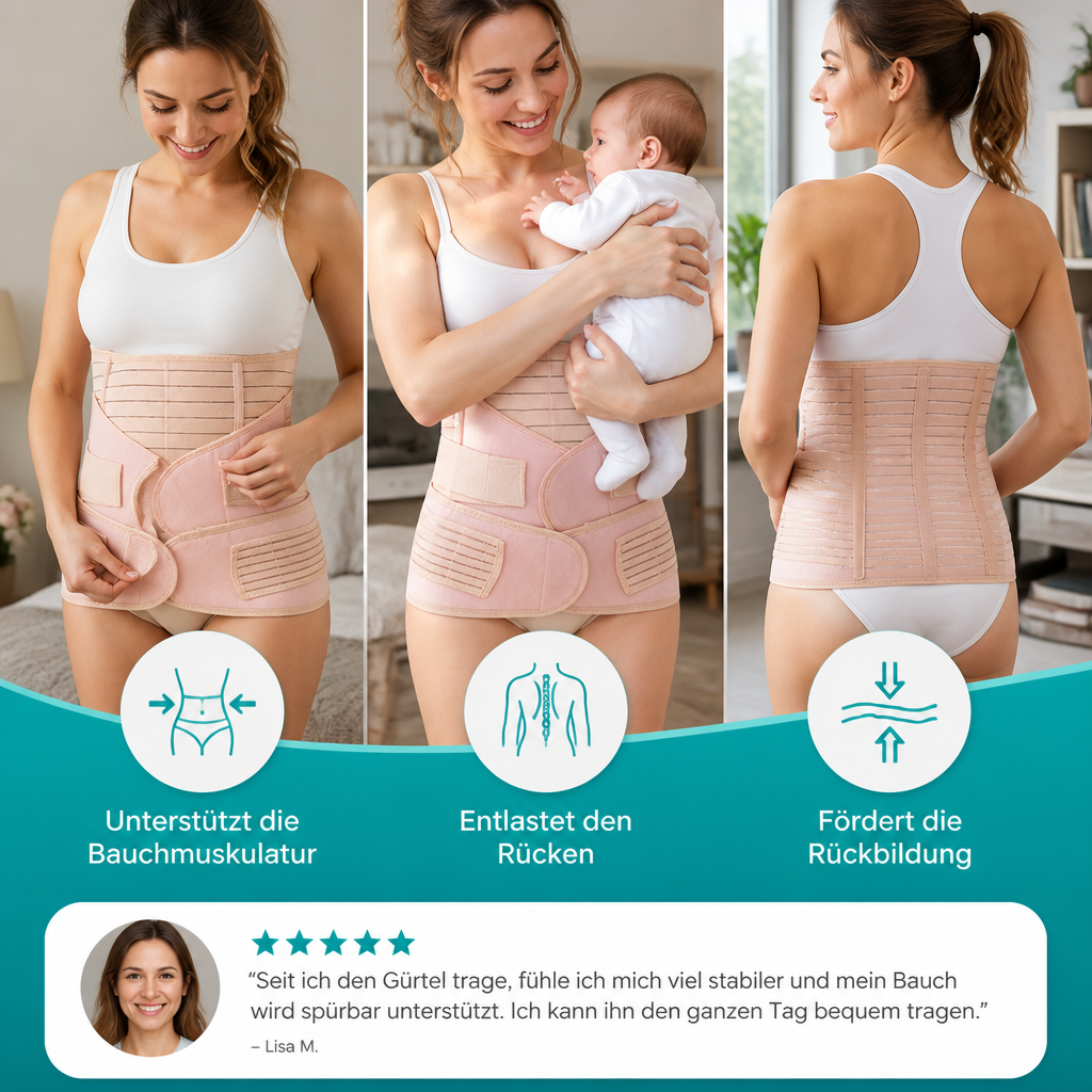 3-in-1 Bauchstütze & Rückbildungsgürtel nach der Geburt