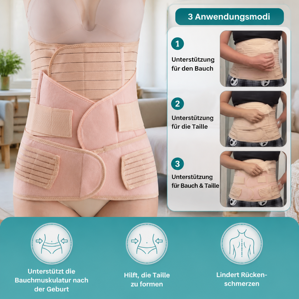 3-in-1 Bauchstütze & Rückbildungsgürtel nach der Geburt