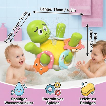 Schildkröten Badespielzeug – Wassersprinkler mit Fontänen-Effekt für Babys & Kleinkinder