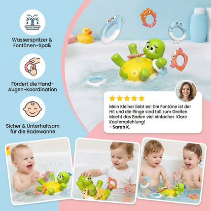 Schildkröten Badespielzeug – Wassersprinkler mit Fontänen-Effekt für Babys & Kleinkinder