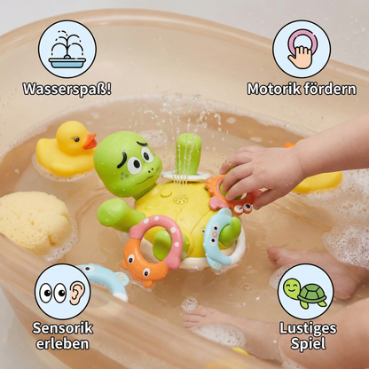 Schildkröten Badespielzeug – Wassersprinkler mit Fontänen-Effekt für Babys & Kleinkinder