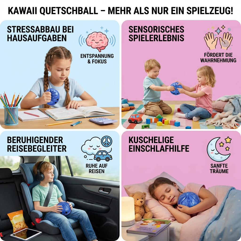 Squishy Fidget Spielzeug – Kawaii Quetschball zur Stresslinderung