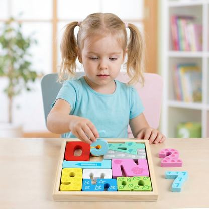 Holz Lernpuzzle für Kinder – Formen & Farben Zuordnen, Motorikspielzeug