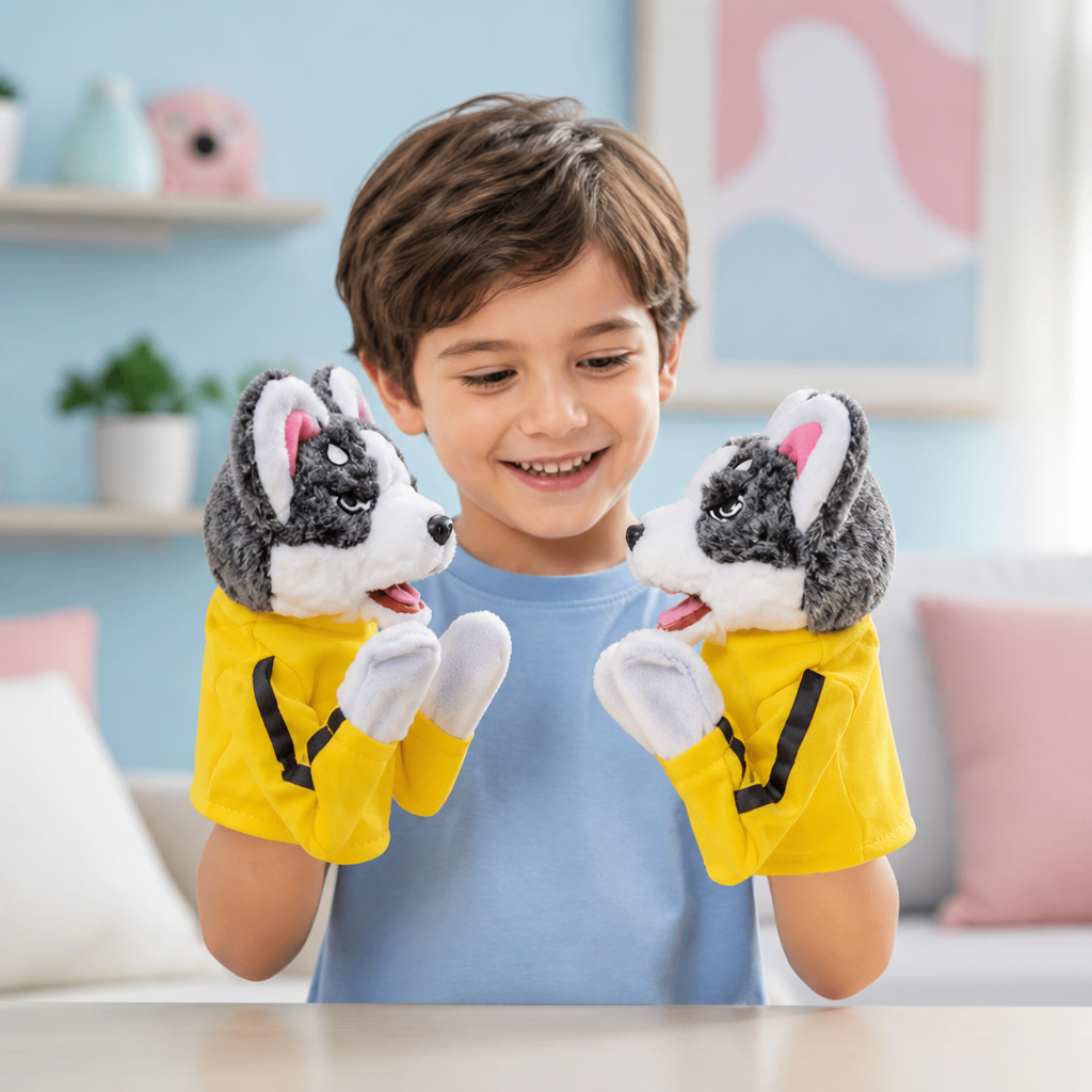 Boxender Husky – lustiges Kinderspielzeug