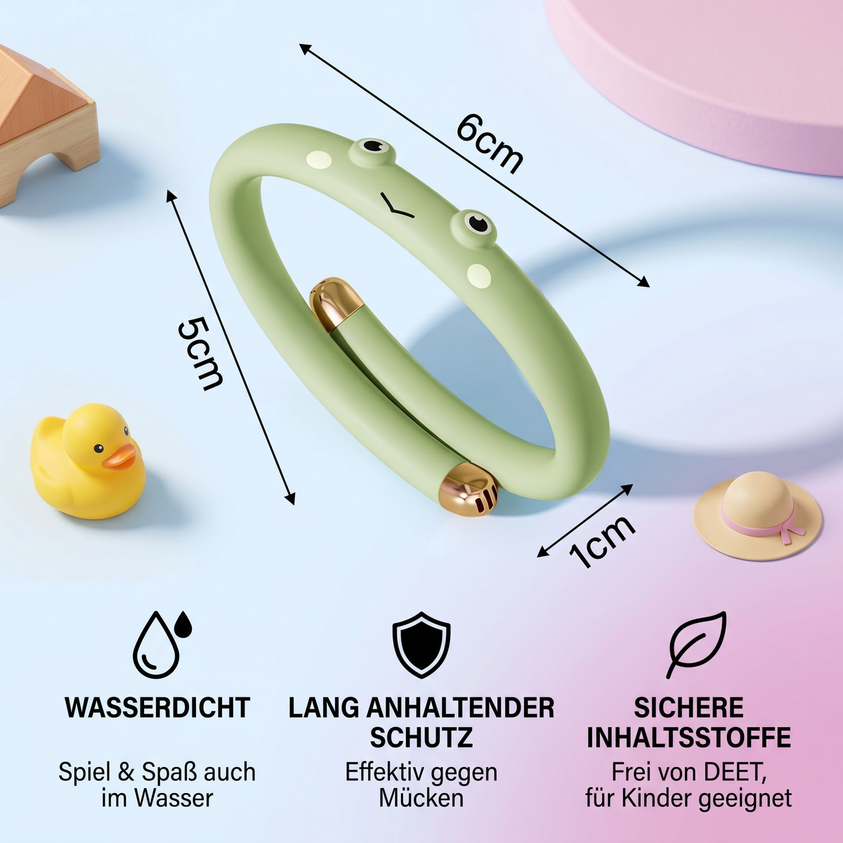Kinder Mückenschutz Armband mit niedlichem Tier Design wasserdicht