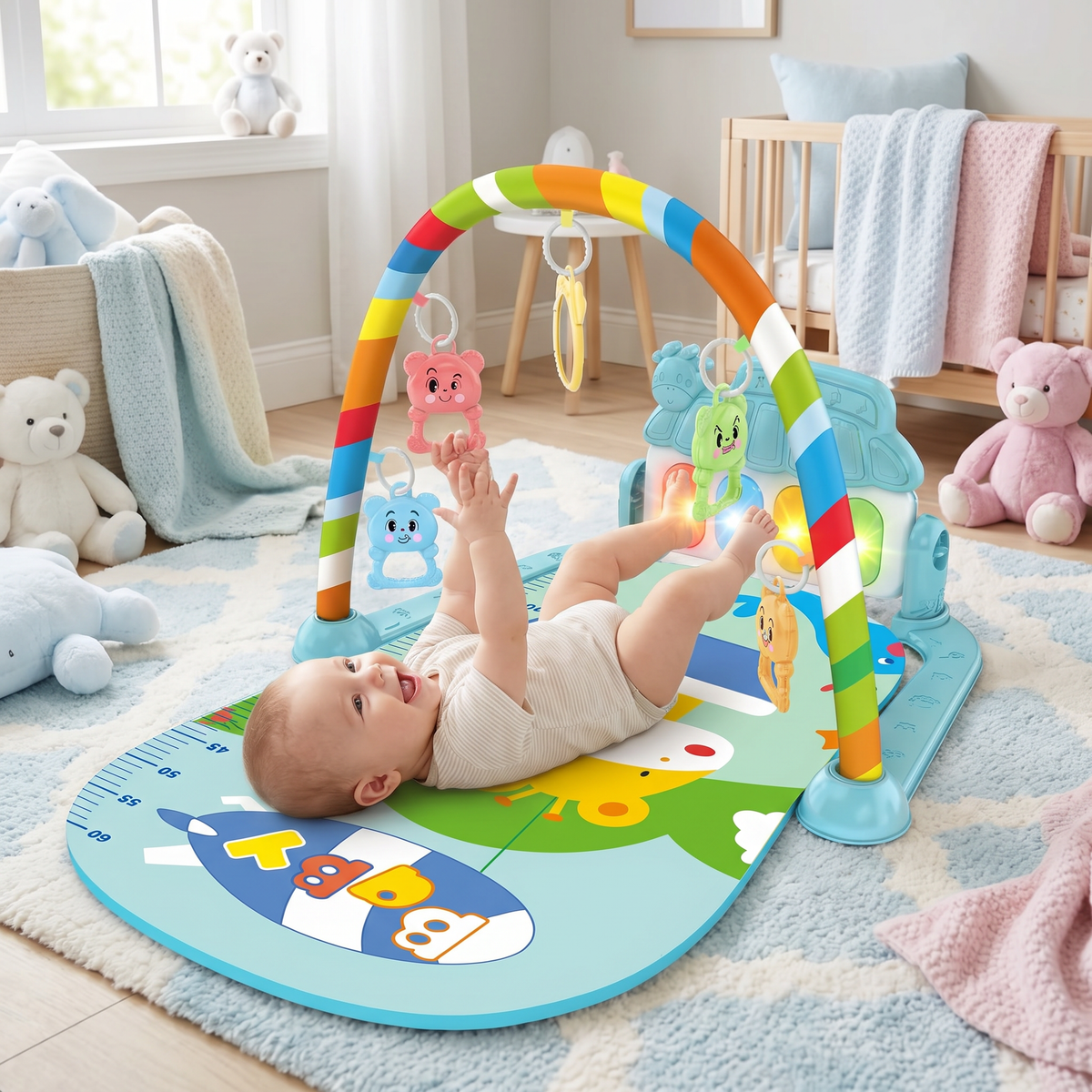 Interaktives Baby-Pedal-Piano – Motorik- & Sensorik-Spielzeug
