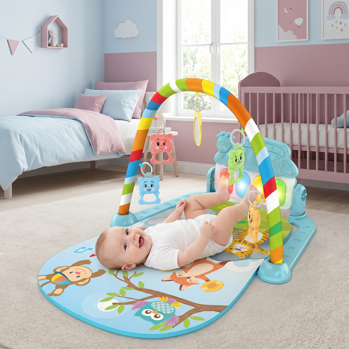 Interaktives Baby-Pedal-Piano – Motorik- & Sensorik-Spielzeug
