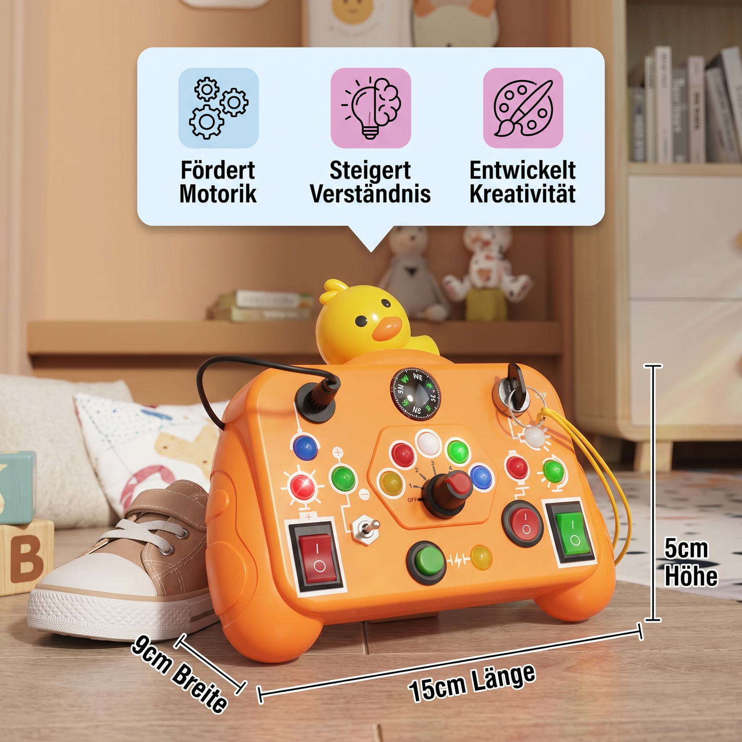 Montessori Aktivitätsspielzeug für Kinder – Lernspiel zur Förderung von Motorik, Verständnis & Kreativität