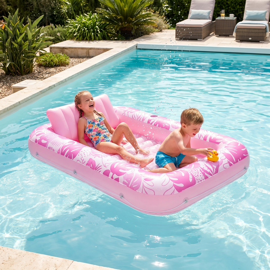 Aufblasbarer Lounge Pool mit Kissen & Getränkehalter