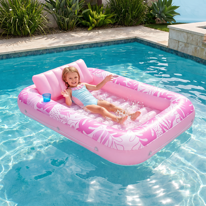 Aufblasbarer Lounge Pool mit Kissen & Getränkehalter
